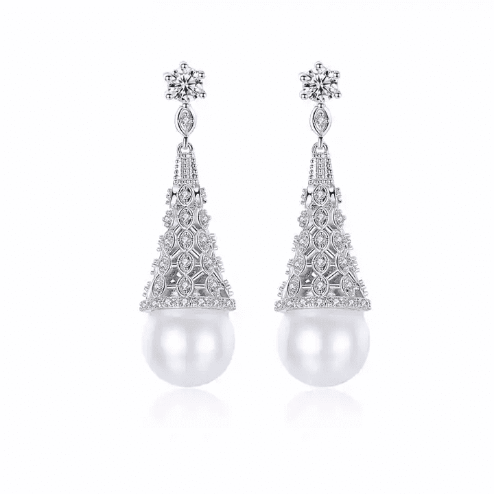 Real looking Pearl earrings for women