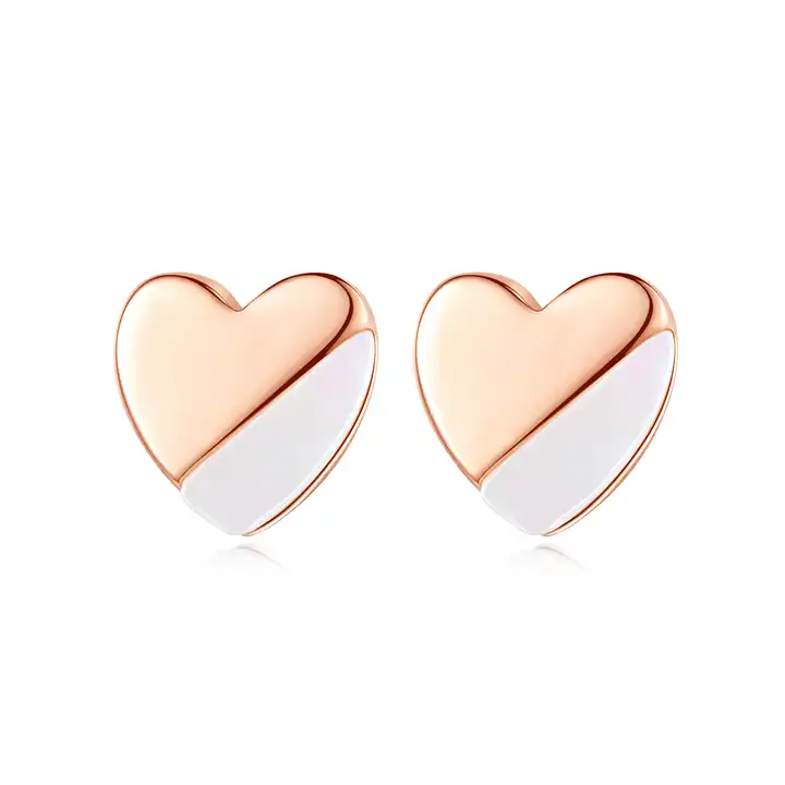 silver heart shaped earrings